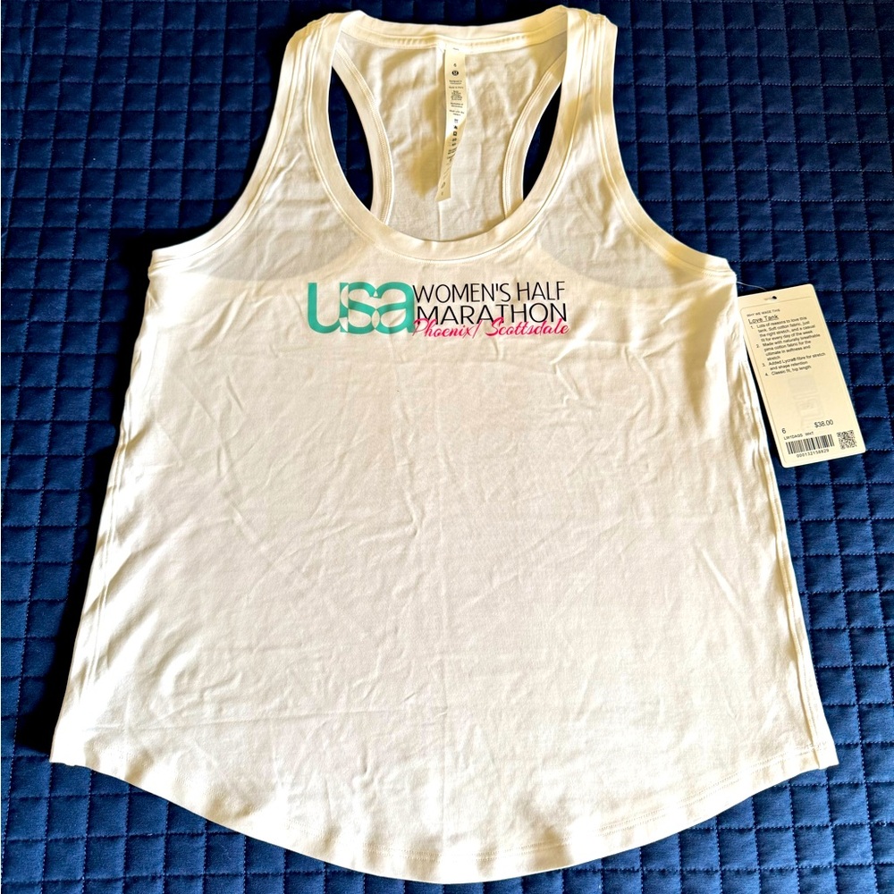 Lululemon Love Tank. Size 6. Pink throw blanket included.